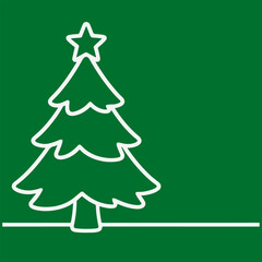 Christmas tree frame with empty space for text on colorful background