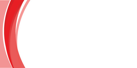 Abstract red and white curved wave background with clean modern design. Vector Illustration