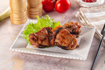 Hot Grilled chicken thigh barbecues
