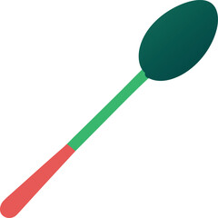 Stirring Spoon Vector Art On White Background
