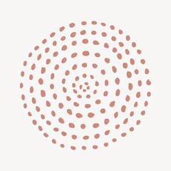 Brown dots round shape, patterned design