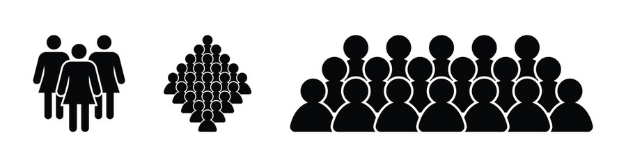 People icons, person work group, team vector. Team icon set on white background. Vector illustration.