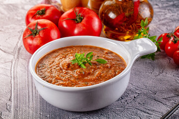 Gazpacho - cold Spanish tomato soup