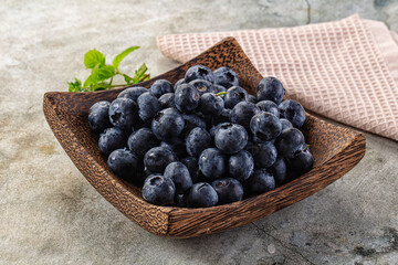 Sweet juicy ripe blueberry heap