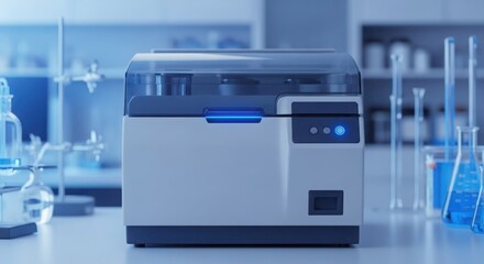 Modern laboratory equipment for scientific research and analysis, used in chemistry, biology, and medical fields for experiments