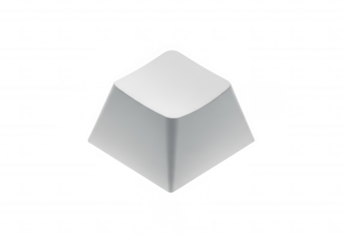 White keyboard keycap object technology isolated on a transparent background