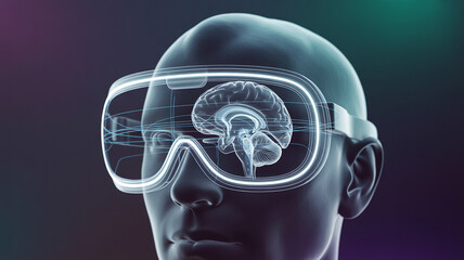 Virtual Reality and The Human Brain Concept