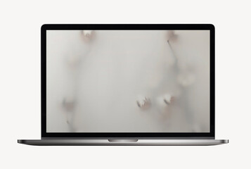 Laptop with aesthetic desktop wallpaper