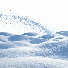 Obraz premium Snow Covered Hills Under a Bright White Sky Landscape in Winter
