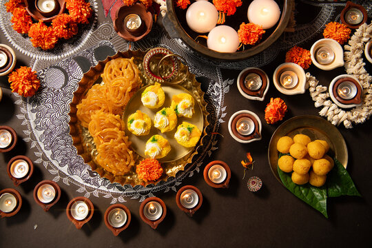 Diwali - decoration and sweets 