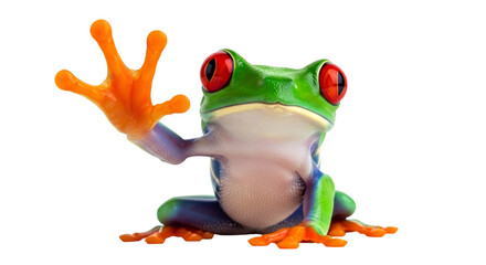Red Eyed Tree Frog Waving Hello 230d3597cb27ae0be14491ee366163b3dr