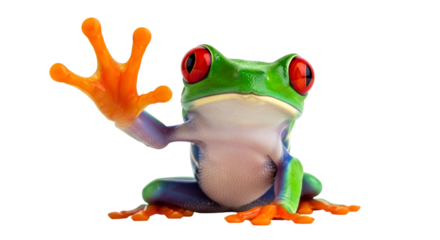 Red Eyed Tree Frog Waving Hello 230d3597cb27ae0be14491ee366163b3dr
