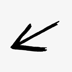 Hand-drawn black arrow illustration