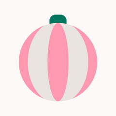 Christmas bauble decorative ornament flat illustration