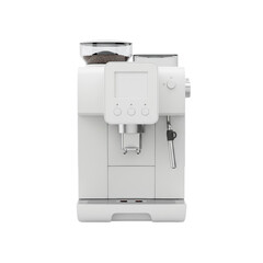 Modern white automatic coffee machine with display screen