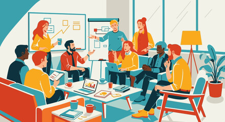 Diverse Team Collaborating During a Business Meeting.