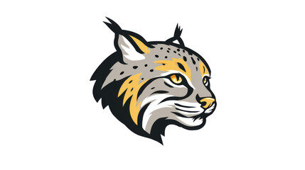 Obraz premium Lynx Head Illustration on white background