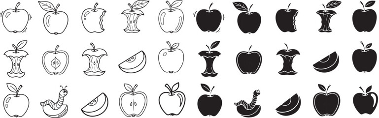 Apples variety and style silhouette