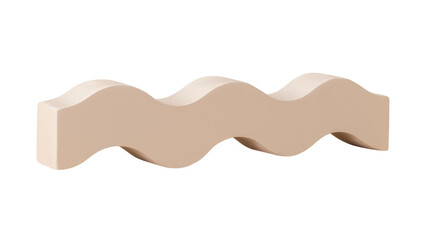 Beige wavy png, geometric shape sticker, isolated object design