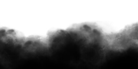 Abstract dark smoke cloud on transparent background | smoke on black transparent background | Black cloud isolated on transparent background