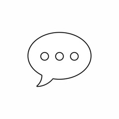 simple speech bubble vector icon