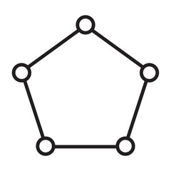 Pentagon icon. Geometric pentagon icon. vektor pentagon.