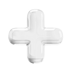 Obraz premium Plus PNG sign in 3D bubble, transparent background