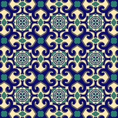 Elegant Mediterranean Tile Seamless Pattern