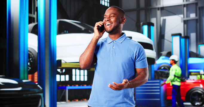 Smart African Mechanic Offers Detailing