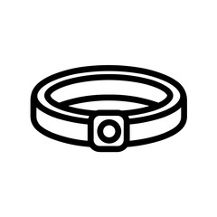 Simple black Pet Collar Icon