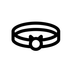 Simple black Pet Collar Icon