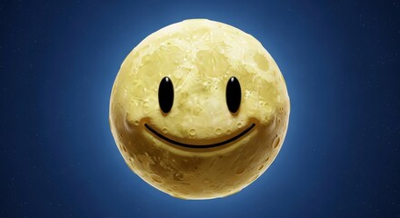 A Happy Moon Face in Space