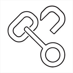 Disrupted link with an open carabiner showing potential security breach