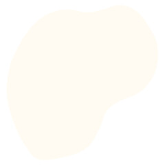 Beige blob png shape sticker, aesthetic design on transparent background
