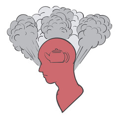 Png Blow off steam illustration element, transparent background