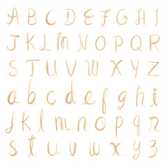 Hand drawn png alphabet typography font