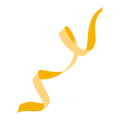 Gold ribbon png sticker, party element illustration design