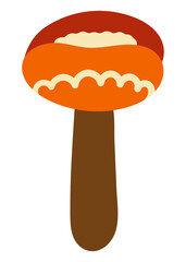 Aesthetic mushroom png sticker, nature illustration, transparent background