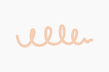 Squiggle line collage element vector