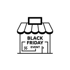 Black Friday Event Storefront Icon for Sales and Promotions.