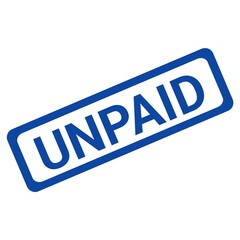 Unpaid grunge rubber stamp seal with background. Unpaid sign illustration.