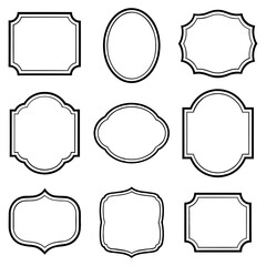 Silhouette Set with Various Frame Shapes