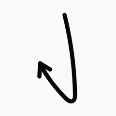 Curved arrow icon for navigation illustration vector