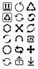 Diverse black arrow icon collection vector. Black arrow icon set vector. Set black arrow icon in various designs. Various black arrow icon vector collection.