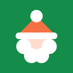 Santa Claus geometric Christmas flat illustration vector