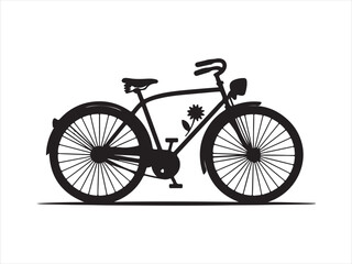 Fototapeta premium Bicycle silhouette vector, Bicycle clipart design, Bicycle icon silhouette vector illustration. 