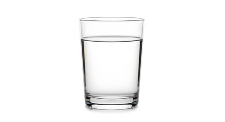 Clear glass of water isolated on white background