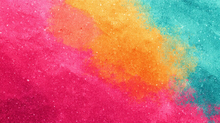 Vibrant abstract background with turquoise orange and pink gradients blending seamlessly with grainy texture and noise effect perfect for summer posters and creative graphic design themes