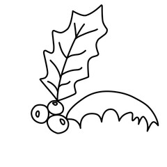 hollyberry fruit outline