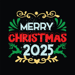 Merry  Christmas 2026 graphic prints set, t shirt designs for ugly sweater x mas party. 